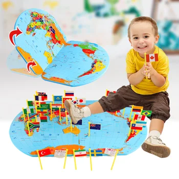 Wooden Toy Children Puzzle Toys Map Of The World Flags Baby's Cognition Geographical Knowledge Stereo Educational Toys Kids Gift
Wooden Toy Children Puzzle Toys Map Of The World Flags Baby's Cognition Geographical Knowledge Stereo Educational Toys Kids Gift