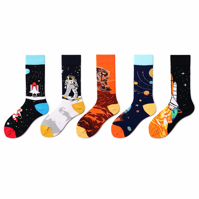 Creative Space Rocket Astronaut Mars Cartoon Socks Pattern Men Socks Cool Funny Socks Women Cotton Casual Happy Socks Wholesale
Creative Space Rocket Astronaut Mars Cartoon Socks Pattern Men Socks Cool Funny Socks Women Cotton Casual Happy Socks Wholesale