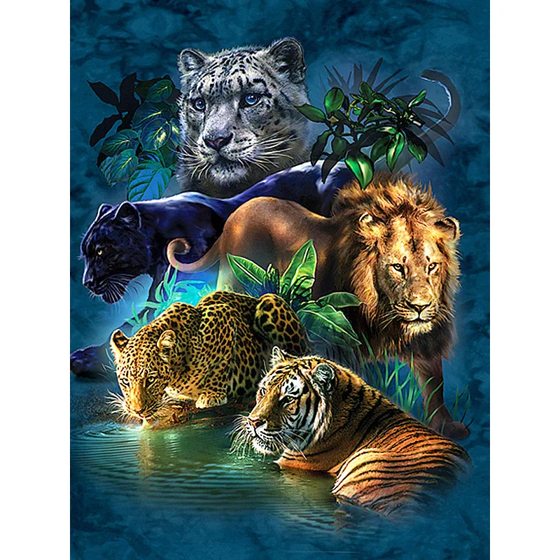 100% Full 5D Diy Daimond Painting "Lion&Tiger&Leopard" 3D Diamond Painting Round Rhinestones Diamant Painting Embroidery
100% Full 5D Diy Daimond Painting "Lion&Tiger&Leopard" 3D Diamond Painting Round Rhinestones Diamant Painting Embroidery
