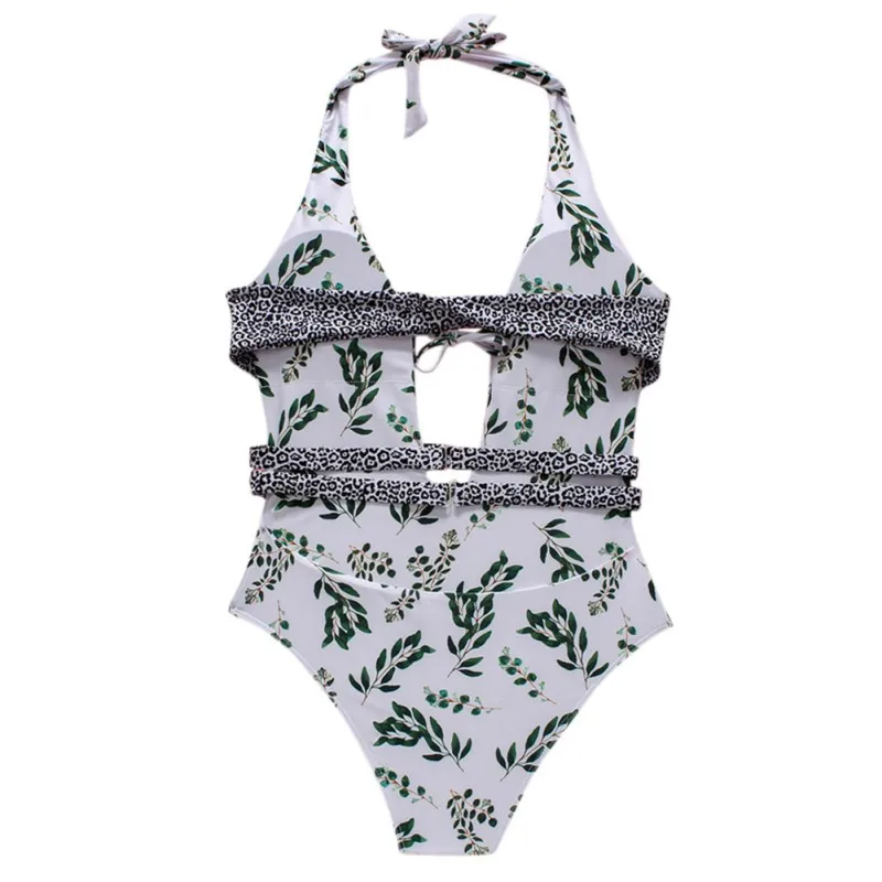 Women Sexy Bikini V Neck Plant Print Sling Strap One-Piece Halter Bikini High Waist One-piece Swimsuit New Summer Beach Bikinis
Women Sexy Bikini V Neck Plant Print Sling Strap One-Piece Halter Bikini High Waist One-piece Swimsuit New Summer Beach Bikinis