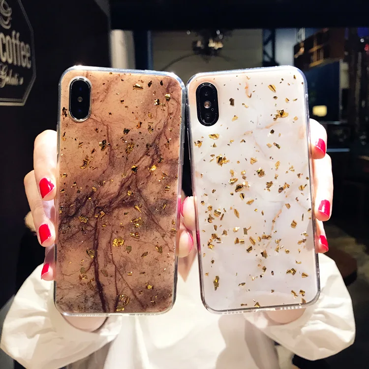 Luxury Gold Foil Glitter Marble Phone Cases For iPhone XS Max X XR 7 8 Plus 6 6S Glossy Soft TPU Cover For iPhone 7 Case Capa
Luxury Gold Foil Glitter Marble Phone Cases For iPhone XS Max X XR 7 8 Plus 6 6S Glossy Soft TPU Cover For iPhone 7 Case Capa