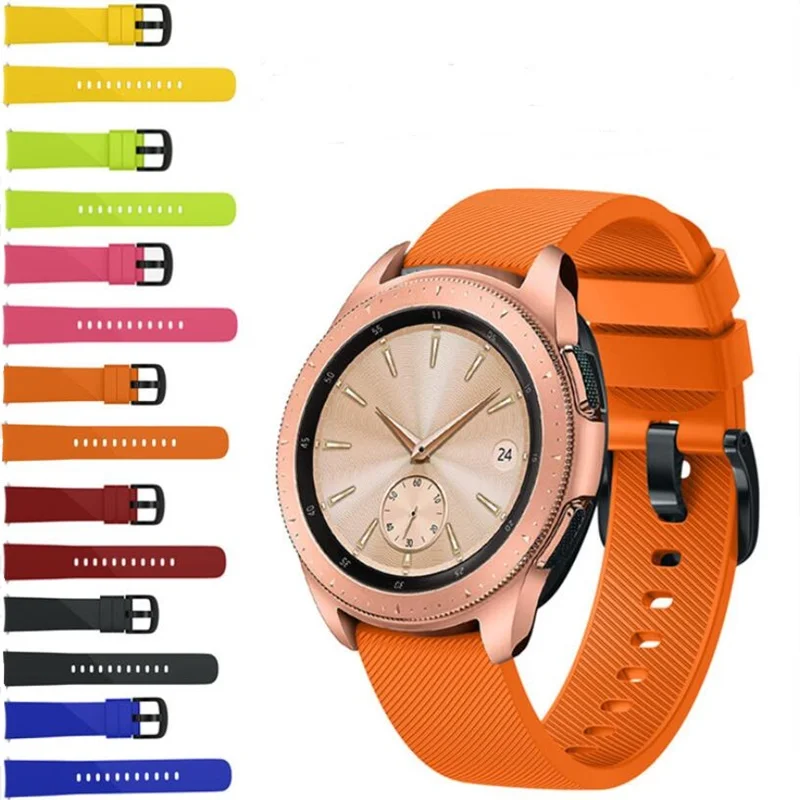 Watch Straps for Samsung Galaxy Watch Silicone 20mm Black Buckle Rubber Replacement Bracelet Band Strap for R810 42mm Version
Watch Straps for Samsung Galaxy Watch Silicone 20mm Black Buckle Rubber Replacement Bracelet Band Strap for R810 42mm Version