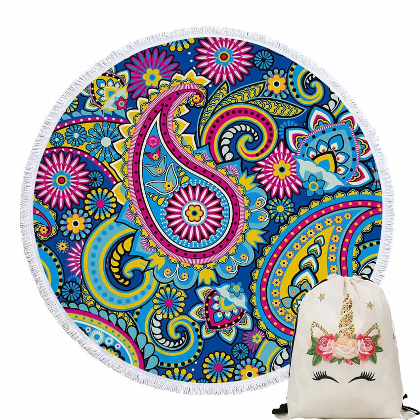 Mandala Summer Round Beach Towel Soft Bath Shower Towels Yoga Mat Sofa Cover Blanket with Tassels with Drawstring Backpack Bag 
Mandala Summer Round Beach Towel Soft Bath Shower Towels Yoga Mat Sofa Cover Blanket with Tassels with Drawstring Backpack Bag