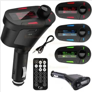 Car Kit Car MP3 Music Player Wireless FM Transmitter Car audio Radio Modulator 3 Colors Optional+Remote Control+USB+ SD+MMC+LCD
Car Kit Car MP3 Music Player Wireless FM Transmitter Car audio Radio Modulator 3 Colors Optional+Remote Control+USB+ SD+MMC+LCD