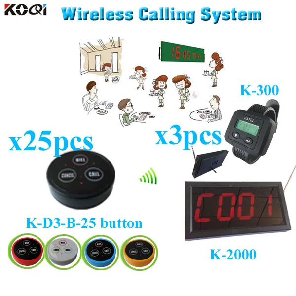 Restaurant Table Paging System lower price made in China strong signal (1 display receiver+ 2 watch +25 table bell button)
Restaurant Table Paging System lower price made in China strong signal (1 display receiver+ 2 watch +25 table bell button)