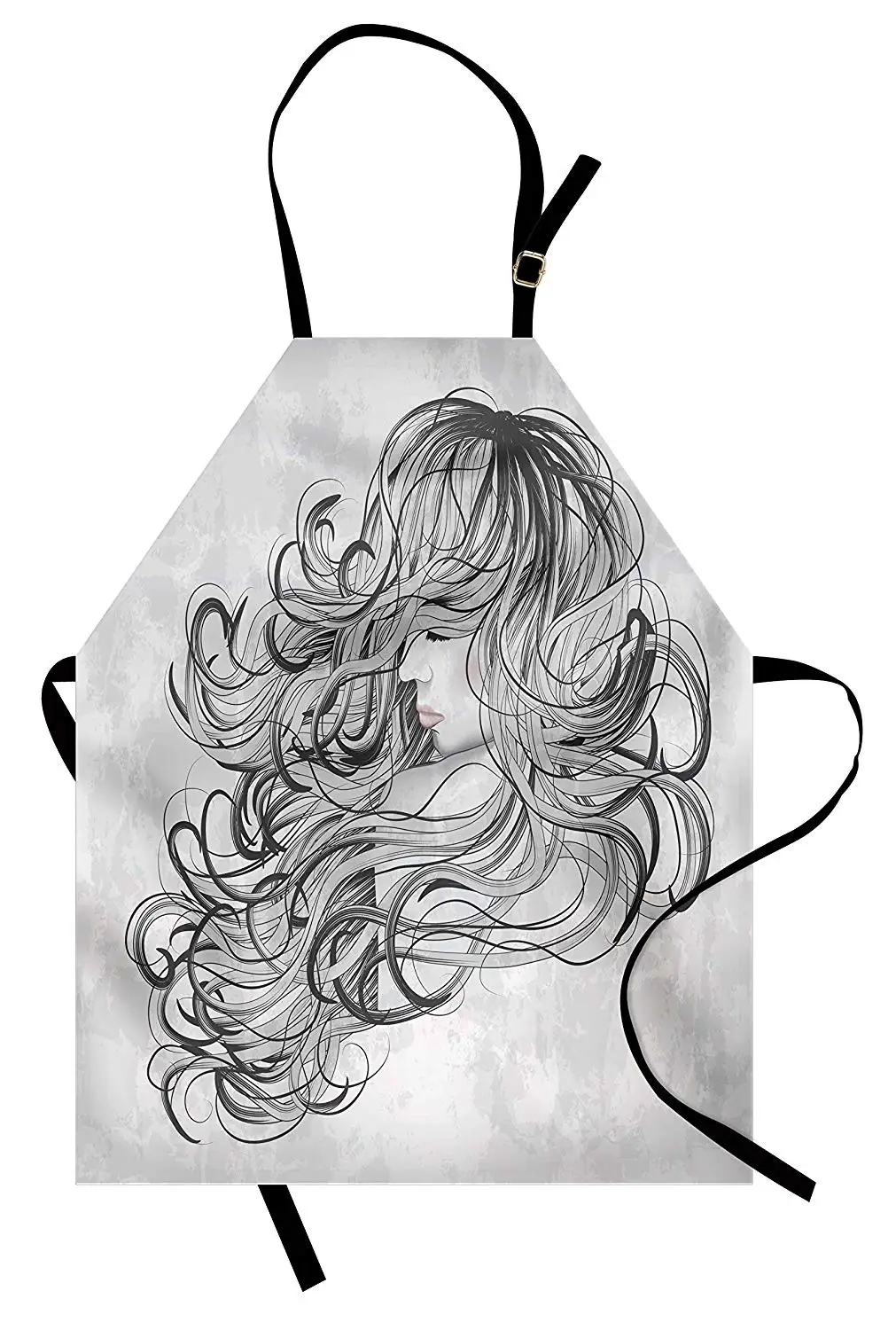 Curly Hair Apron Hand Drawn Gothic Long Hair Lady Melancholy Grayscale Shaded Lonely Sketch Kitchen Bib Apron Cooking Baking
Curly Hair Apron Hand Drawn Gothic Long Hair Lady Melancholy Grayscale Shaded Lonely Sketch Kitchen Bib Apron Cooking Baking
