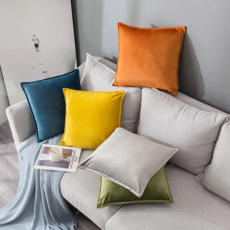 Zippered Solid Color Velvet Throw Pillow Covers Home Pillow Cases 45x45 Bed Decorative Cushions Cover
Zippered Solid Color Velvet Throw Pillow Covers Home Pillow Cases 45x45 Bed Decorative Cushions Cover