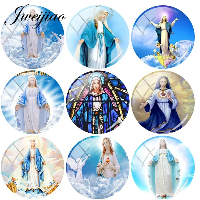 JWEIJIAO Virgin Mary DIY Glass Cabochon The Feast of the Assumption Pisture Dome Demo Flat Back Making Jewelry Findings
JWEIJIAO Virgin Mary DIY Glass Cabochon The Feast of the Assumption Pisture Dome Demo Flat Back Making Jewelry Findings
