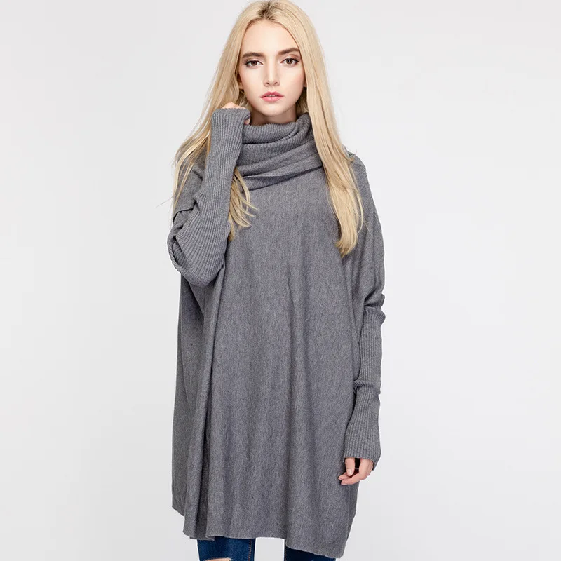 Loose Turtleleneck Knit Casual Women's Autumn and Winter Bat Sleeve Sweater Women's Knitted Jacket Fashion Women Sweater
Loose Turtleleneck Knit Casual Women's Autumn and Winter Bat Sleeve Sweater Women's Knitted Jacket Fashion Women Sweater