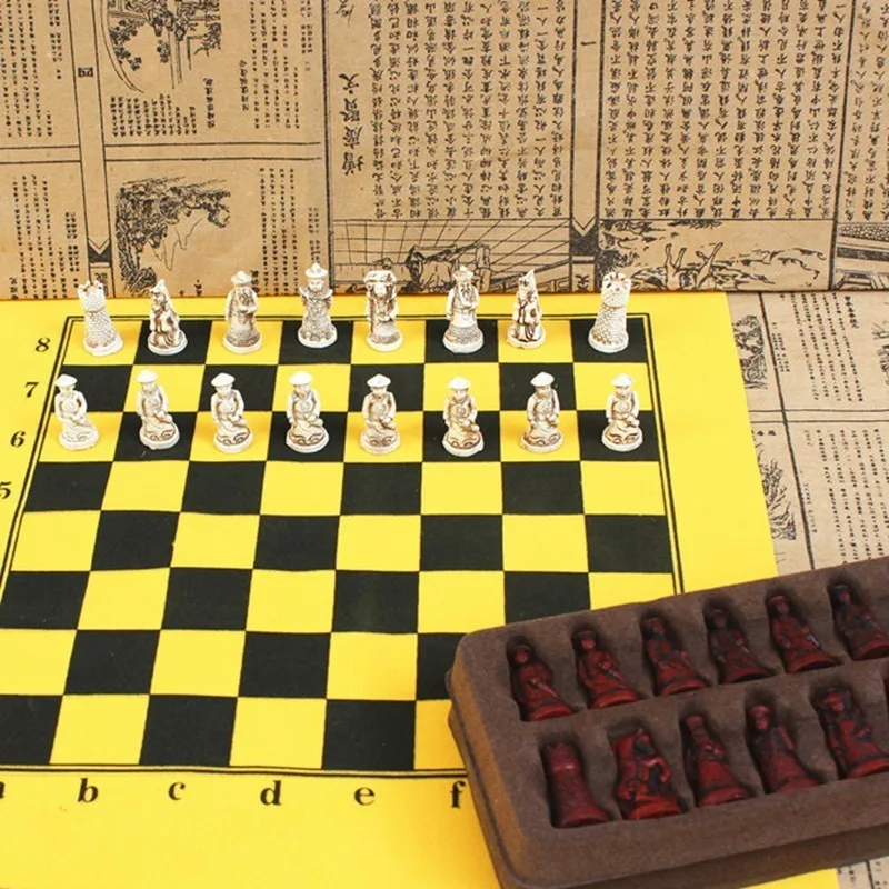 New Antique Chess Small Leather Chess Board Qing Bing Chess Pieces Characters Parenting Gifts Entertainment
New Antique Chess Small Leather Chess Board Qing Bing Chess Pieces Characters Parenting Gifts Entertainment