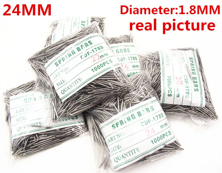 Wholesale 1000PCS / bag High quality watch repair tools & kits 24MM spring bar watch repair parts diameter 1.8MM - BS835
Wholesale 1000PCS / bag High quality watch repair tools & kits 24MM spring bar watch repair parts diameter 1.8MM - BS835