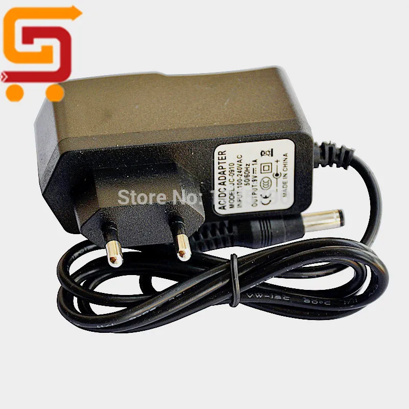 

Free Shipping Charger Converter Adapter DC 9V 1A EU Plug Power Supply 5.5mm x 2.1mm 1000mA AC Power For Arduino UNO R3 MEGA 2563