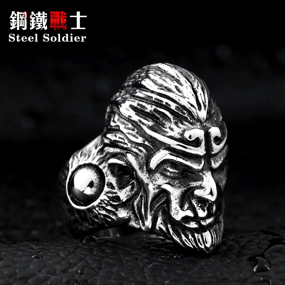 Steel soldier classic myth story monkey king ring stainless steel for men chinese style animal jewelry
Steel soldier classic myth story monkey king ring stainless steel for men chinese style animal jewelry
