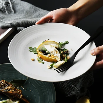 Solid white/green food plates dishes dinner plates for kitchen wedding decor with screw grains irregular round plates
Solid white/green food plates dishes dinner plates for kitchen wedding decor with screw grains irregular round plates