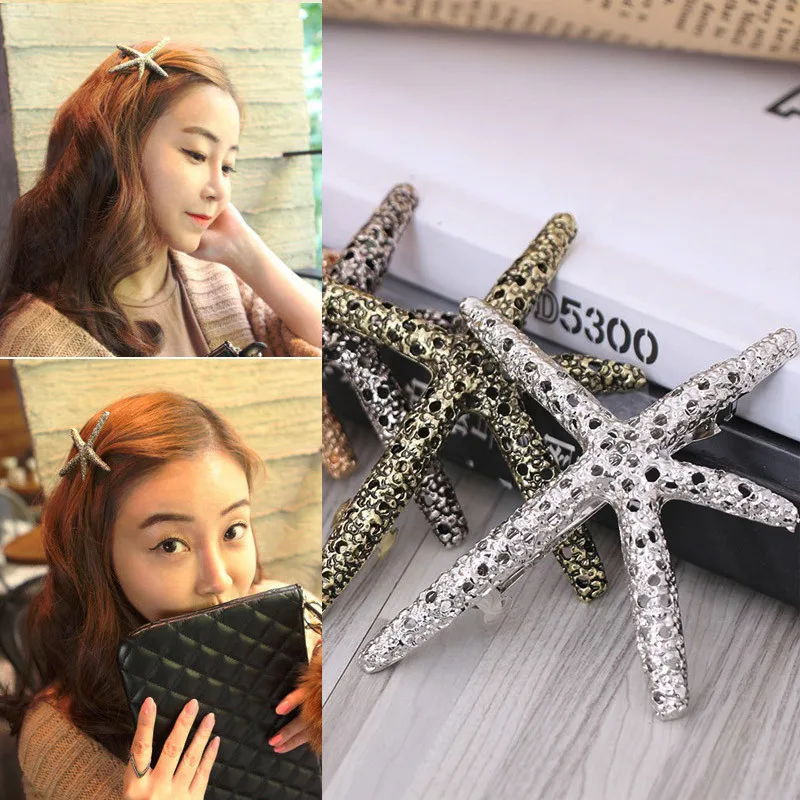 Silver Golden & Bronze Hollow Big Starfish Hair Clips Fashion Barrettes for Women Headwear Hair Accessories
Silver Golden & Bronze Hollow Big Starfish Hair Clips Fashion Barrettes for Women Headwear Hair Accessories