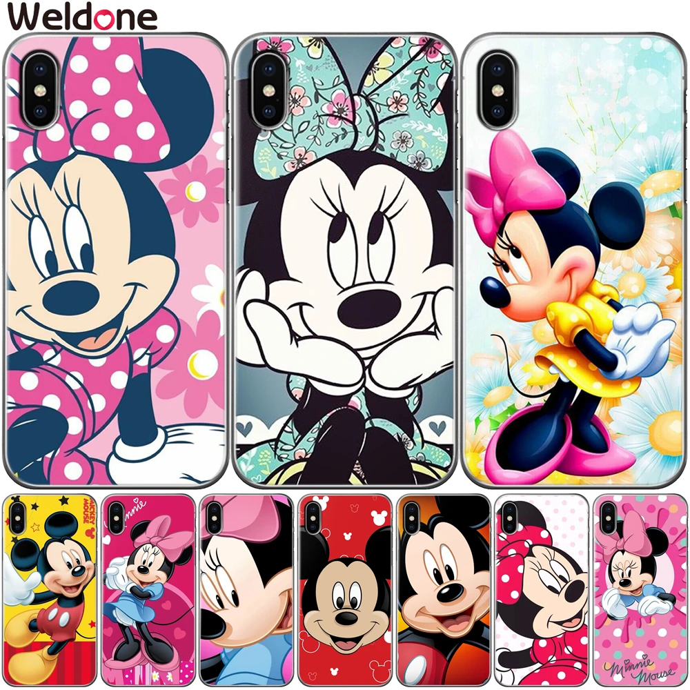 Lovely Cute Mickey Minnie Mouse Case Cover For Apple iPhone 7 X 5 5S 6 6s 8 Plus SE Silicone Phone Cases Covers Etui Coque capa
Lovely Cute Mickey Minnie Mouse Case Cover For Apple iPhone 7 X 5 5S 6 6s 8 Plus SE Silicone Phone Cases Covers Etui Coque capa