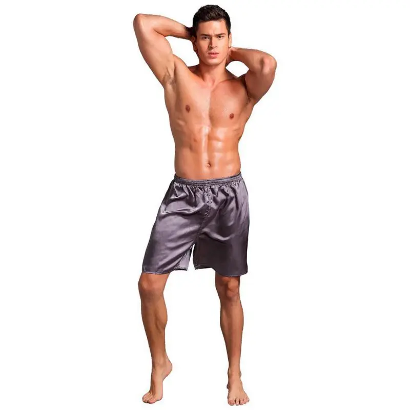 Men's Solid Color Thin Sleepwear Underwear Silk Satin Boxers Shorts Nightwear Pajamas
Men's Solid Color Thin Sleepwear Underwear Silk Satin Boxers Shorts Nightwear Pajamas