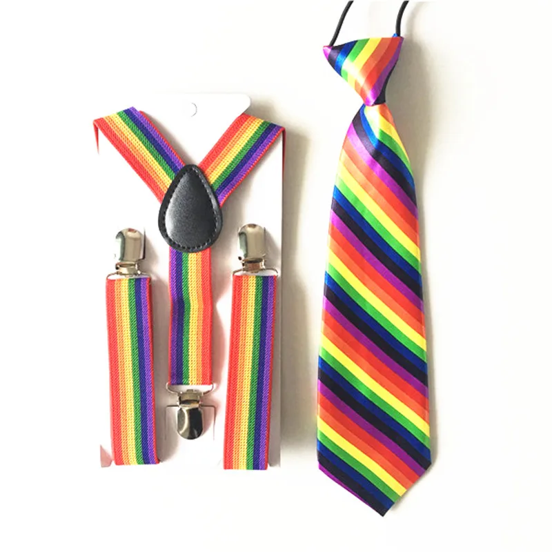 Children's 2PCS Fashion Rainbow Pattern Boys Suspenders Necktie Sets Adjustable Straps Y-Back Braces Kids Tie Suspenders BDTZ019
Children's 2PCS Fashion Rainbow Pattern Boys Suspenders Necktie Sets Adjustable Straps Y-Back Braces Kids Tie Suspenders BDTZ019