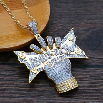 Hip Hop Micro Paved AAA Cubic Zirconia Bling Iced Out Really Riche Hand Money Pendants Necklace Men Rapper Jewelry Gold Color
Hip Hop Micro Paved AAA Cubic Zirconia Bling Iced Out Really Riche Hand Money Pendants Necklace Men Rapper Jewelry Gold Color