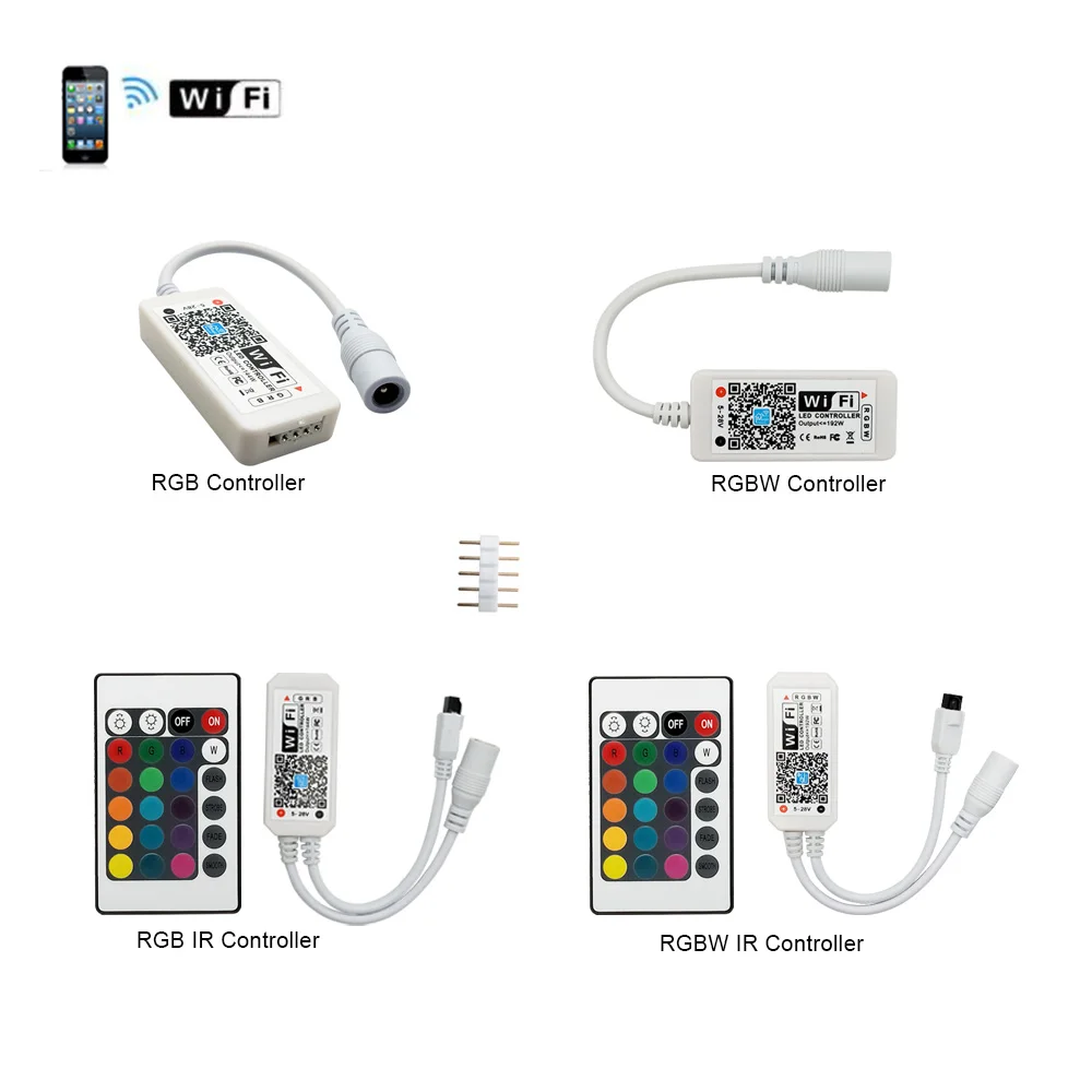 DC5-28V MINI WIFI Bluetooth RGB/RGBW Led Controller Dimmer By Amazon Alexa Google Home Phone For Strip Light
DC5-28V MINI WIFI Bluetooth RGB/RGBW Led Controller Dimmer By Amazon Alexa Google Home Phone For Strip Light