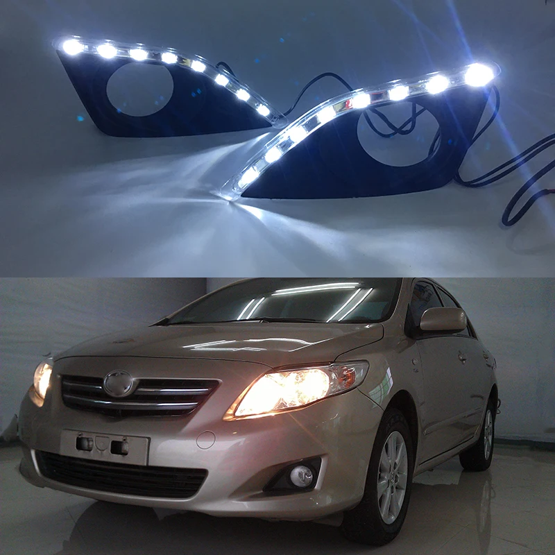 Car Flashing 2Pcs Daytime running light drl for Toyota Corolla 2007 2008 2009 2010 LED DRL fog lamp cover driving lights
Car Flashing 2Pcs Daytime running light drl for Toyota Corolla 2007 2008 2009 2010 LED DRL fog lamp cover driving lights