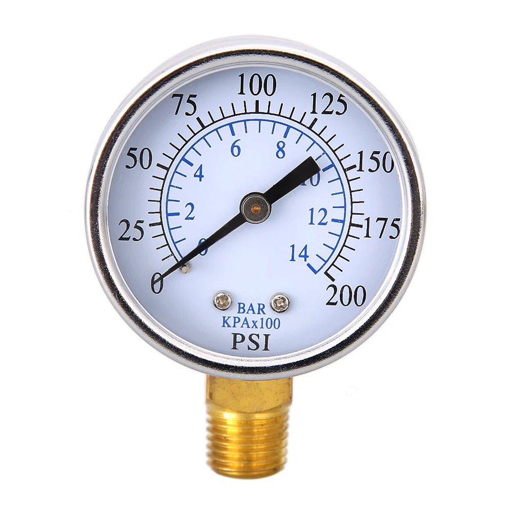 1/4" NPT Chrome Steel Mini Pressure Gauge Air Compressor Hydraulic Pressure Tester 200PSI Back Mount 2" Dial Plate
1/4" NPT Chrome Steel Mini Pressure Gauge Air Compressor Hydraulic Pressure Tester 200PSI Back Mount 2" Dial Plate