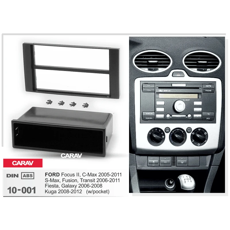 1 Din Radio Fascia for FORD Focus C-Max S-Max Fusion Transit Fiesta Galaxy Kuga w/pocket DVD Stereo Panel Dash MountCARAV 10-001
1 Din Radio Fascia for FORD Focus C-Max S-Max Fusion Transit Fiesta Galaxy Kuga w/pocket DVD Stereo Panel Dash MountCARAV 10-001