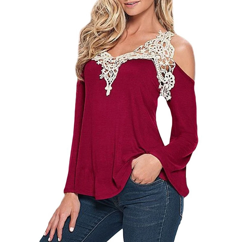 5XL Plus Size Clothing Sexy Lace Blouse Flare Sleeve Knitted Shirts Spring Summer Women Blouses Off Shoulder Blusas Mujer
5XL Plus Size Clothing Sexy Lace Blouse Flare Sleeve Knitted Shirts Spring Summer Women Blouses Off Shoulder Blusas Mujer