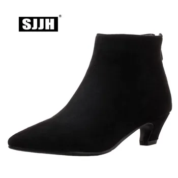 SJJH Women Flock Martin Boots with Point Toe Low Heels Zip Short Plush Ankle Boots Winter Fashion Formal Shoes Large Size A916
SJJH Women Flock Martin Boots with Point Toe Low Heels Zip Short Plush Ankle Boots Winter Fashion Formal Shoes Large Size A916