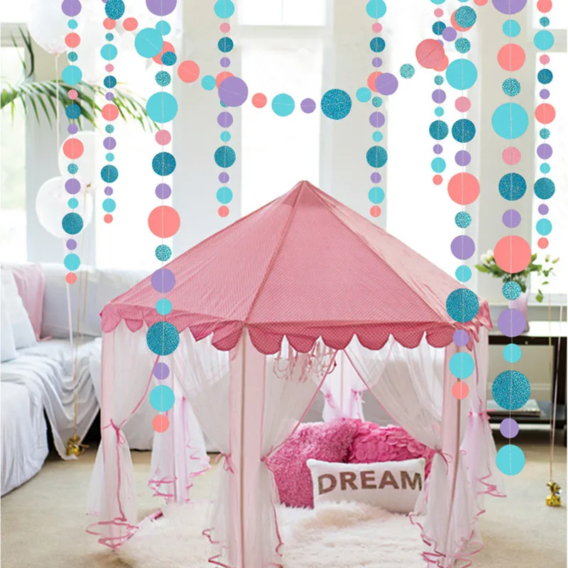 Baby Shower Decoration 4M Blue Round Shape Paper Garlands Boy Girls Birthday Party Decorations Kids Wedding Decorations Supplies
Baby Shower Decoration 4M Blue Round Shape Paper Garlands Boy Girls Birthday Party Decorations Kids Wedding Decorations Supplies