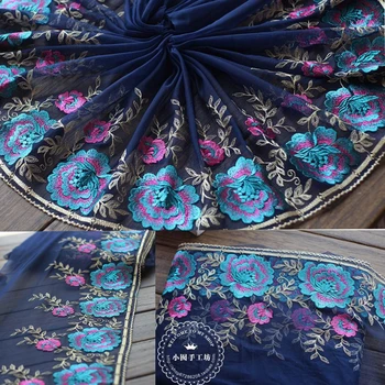 2 Yards Lace Trim Red roses Embroidered blue Lace Ribbon 9.85 Inches French Lace Fabric Wide High Quality
2 Yards Lace Trim Red roses Embroidered blue Lace Ribbon 9.85 Inches French Lace Fabric Wide High Quality