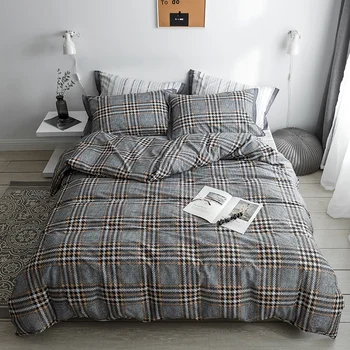 Black gray plaid Bedding Sets 100% cotton Bed Linen Duvet Cover Bed Sheet/fitted sheet Pillowcase/bed Sets queen king size 4pcs
Black gray plaid Bedding Sets 100% cotton Bed Linen Duvet Cover Bed Sheet/fitted sheet Pillowcase/bed Sets queen king size 4pcs