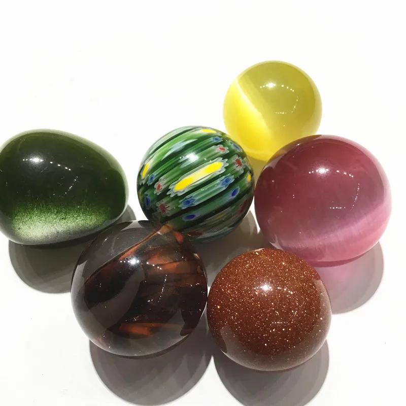 Beautiful Artificial colorful cat's eye stone small ball crystal stone sphere 
Beautiful Artificial colorful cat's eye stone small ball crystal stone sphere