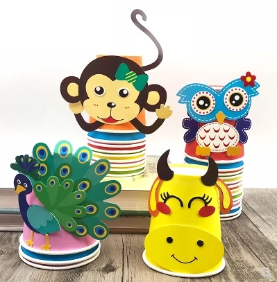 Children Gift Paper Cup Stickers Cartoon Animal DIY Handmade Material Educational Creative Colorful Toys
Children Gift Paper Cup Stickers Cartoon Animal DIY Handmade Material Educational Creative Colorful Toys