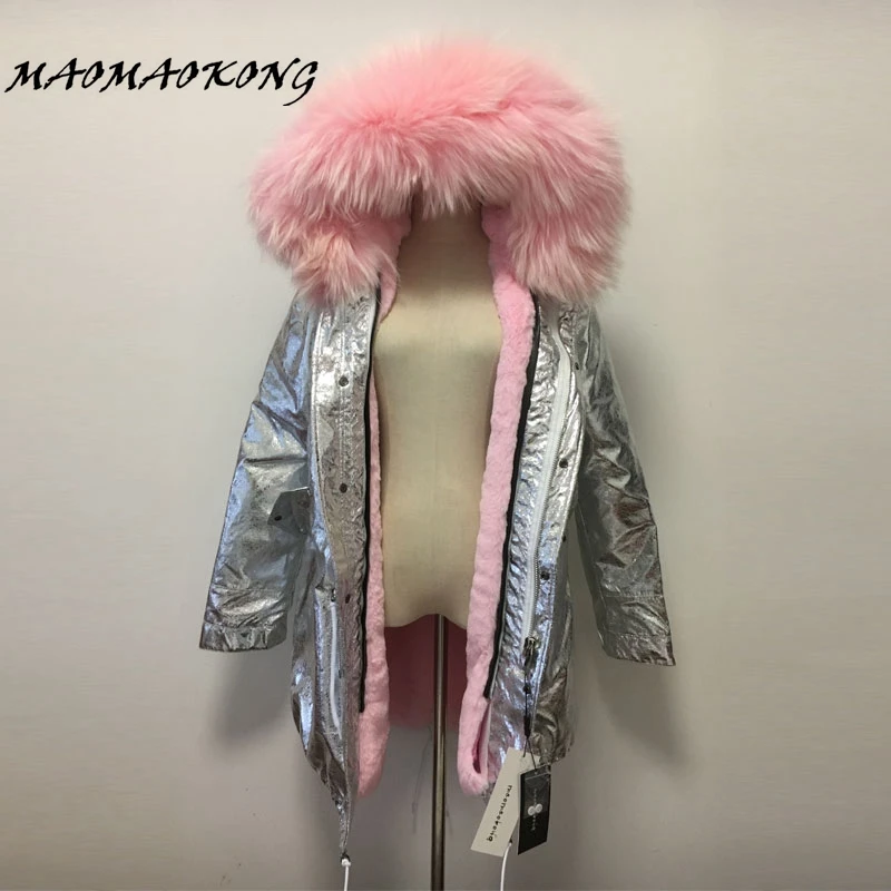 New 2017 Women Winter Coat Long Thick Fur silver color Parkas Real Raccoon Fur Collar Hood Jacket Drop Shipping
New 2017 Women Winter Coat Long Thick Fur silver color Parkas Real Raccoon Fur Collar Hood Jacket Drop Shipping