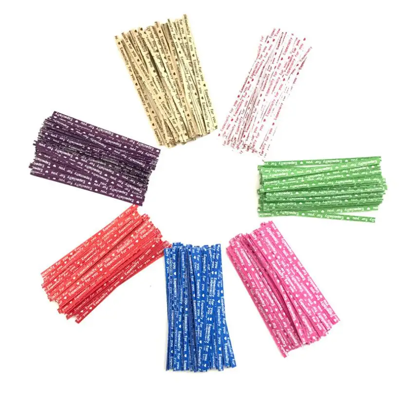 100pcs/pack 9cm Candy Color letter Wire Metallic Twist Ties For Cello Bag Steel Baking Packaging Lollipop Dessert Sealing
100pcs/pack 9cm Candy Color letter Wire Metallic Twist Ties For Cello Bag Steel Baking Packaging Lollipop Dessert Sealing