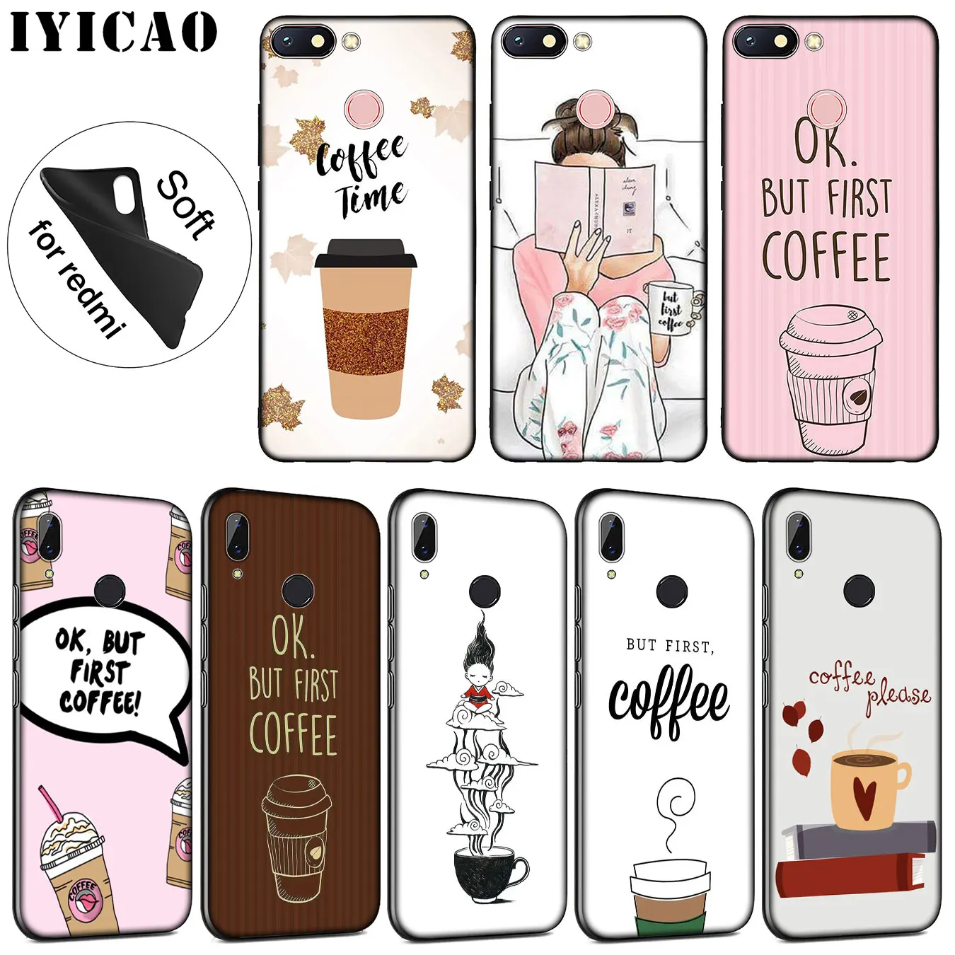 IYICAO Ok But First Coffee Book Girl Soft Silicone Case for Xiaomi Redmi K20 7A 6A 5A S2 4X 4A GO Note 8 7 5 Plus 6 Pro Cover
IYICAO Ok But First Coffee Book Girl Soft Silicone Case for Xiaomi Redmi K20 7A 6A 5A S2 4X 4A GO Note 8 7 5 Plus 6 Pro Cover