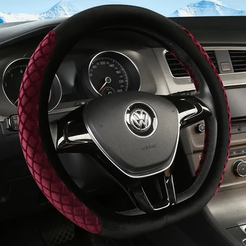 KKYSYELVA D Shape Steering-Wheel Black Auto Car Steering Wheel Cover Leather 38CM wheel cover Interior accessories
KKYSYELVA D Shape Steering-Wheel Black Auto Car Steering Wheel Cover Leather 38CM wheel cover Interior accessories