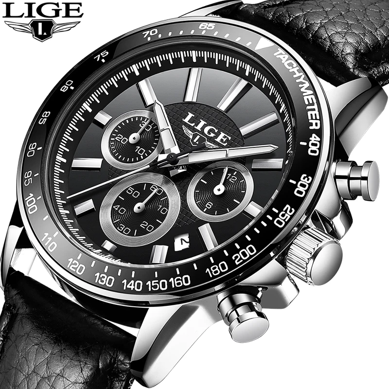 LIGE brand luxury famous men's watch business leather watch men's clock fashion casual sports quartz watch Relogio Masculino
LIGE brand luxury famous men's watch business leather watch men's clock fashion casual sports quartz watch Relogio Masculino