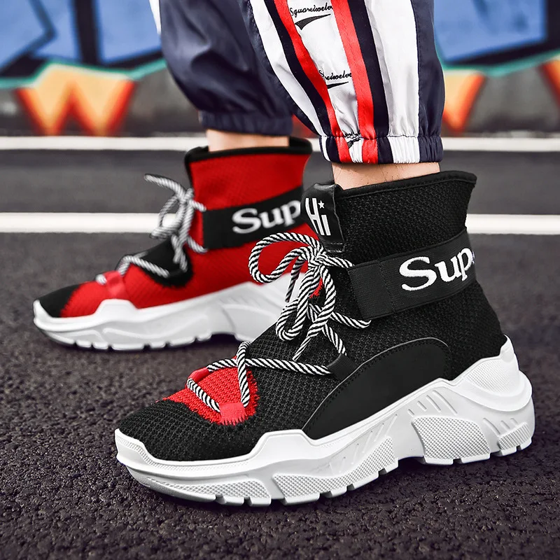 2019Spring Men's Vulcanize Shoes Top Fashion stretch socks Sneakers Lace-up Solid Colors High-top leisure Korean trend Yasilaiya
2019Spring Men's Vulcanize Shoes Top Fashion stretch socks Sneakers Lace-up Solid Colors High-top leisure Korean trend Yasilaiya