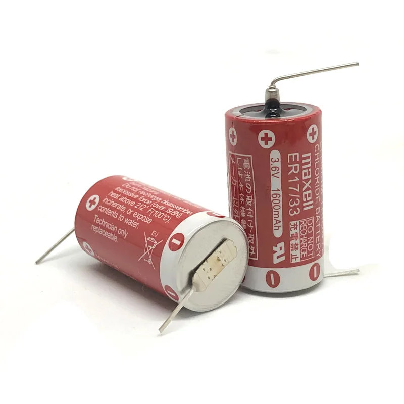 MasterFire 10pcs/lot New Original MAXELL ER17/33 3.6V 1600mAh Lithium Batteries PLC Battery (ER17/33) 
MasterFire 10pcs/lot New Original MAXELL ER17/33 3.6V 1600mAh Lithium Batteries PLC Battery (ER17/33)