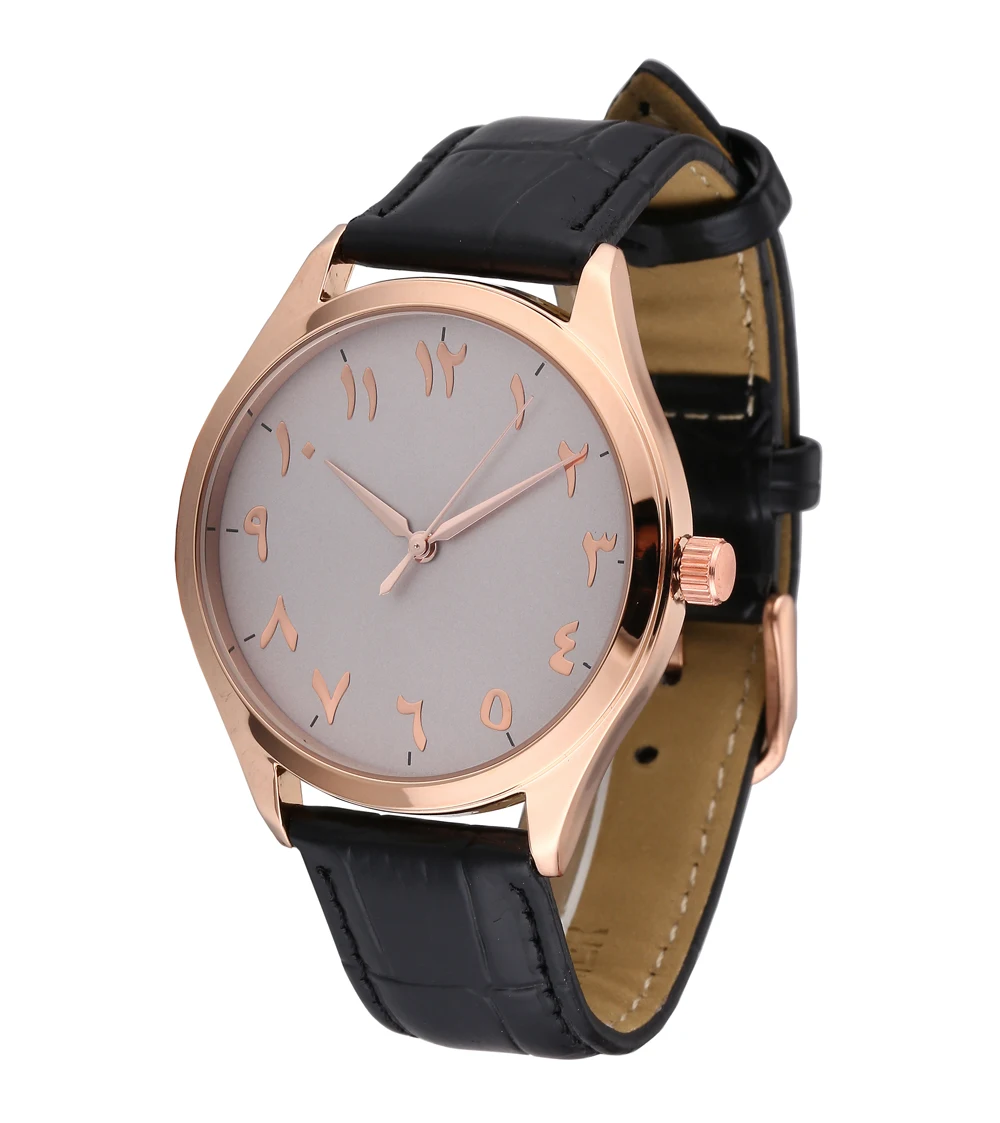 Fashion Top Brand Luxury Leather Watches Men and Women Arabic Numerals Quartz Watch