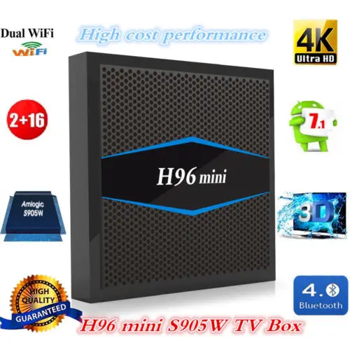 H96 MINI Android TV Box 2GB RAM 16GB ROM Set Top Box Smart 4K Dual TV Wifi Box Quad HDMI Media Player
H96 MINI Android TV Box 2GB RAM 16GB ROM Set Top Box Smart 4K Dual TV Wifi Box Quad HDMI Media Player