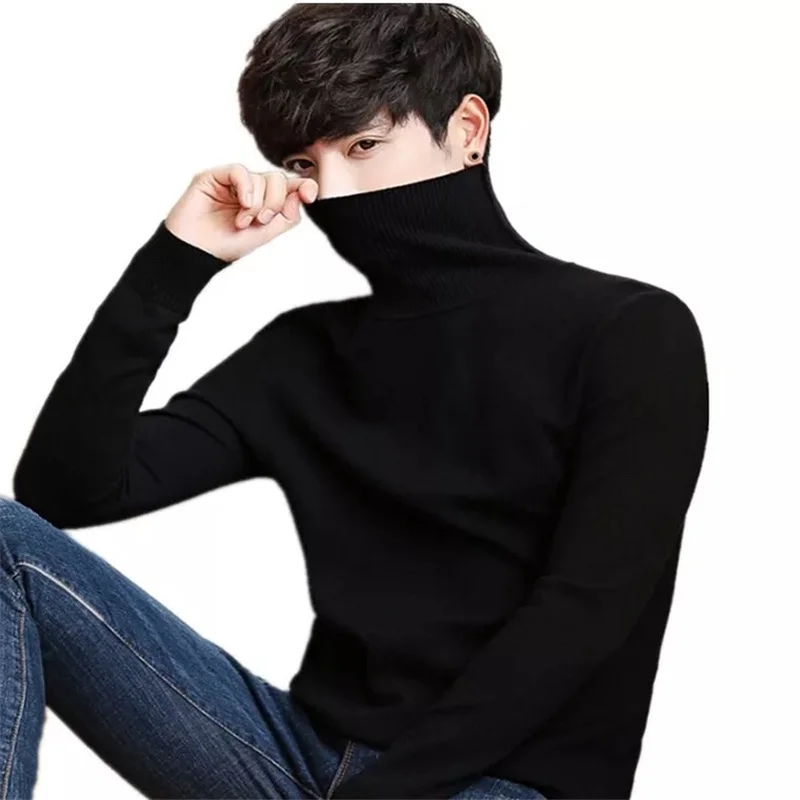 Black Turtleneck Men Knitted Sweater Classic Solid Color Casual Elasticity Pullover Men Sweaters Turtle Neck Long Sleeve
Black Turtleneck Men Knitted Sweater Classic Solid Color Casual Elasticity Pullover Men Sweaters Turtle Neck Long Sleeve