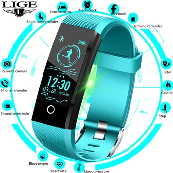 LIGE Smart Bracelet fitness Tracker Blood Pressure Heart Rate Monitor Smart Watch Men Pedometer Smart Band Pulseira inteligente
LIGE Smart Bracelet fitness Tracker Blood Pressure Heart Rate Monitor Smart Watch Men Pedometer Smart Band Pulseira inteligente