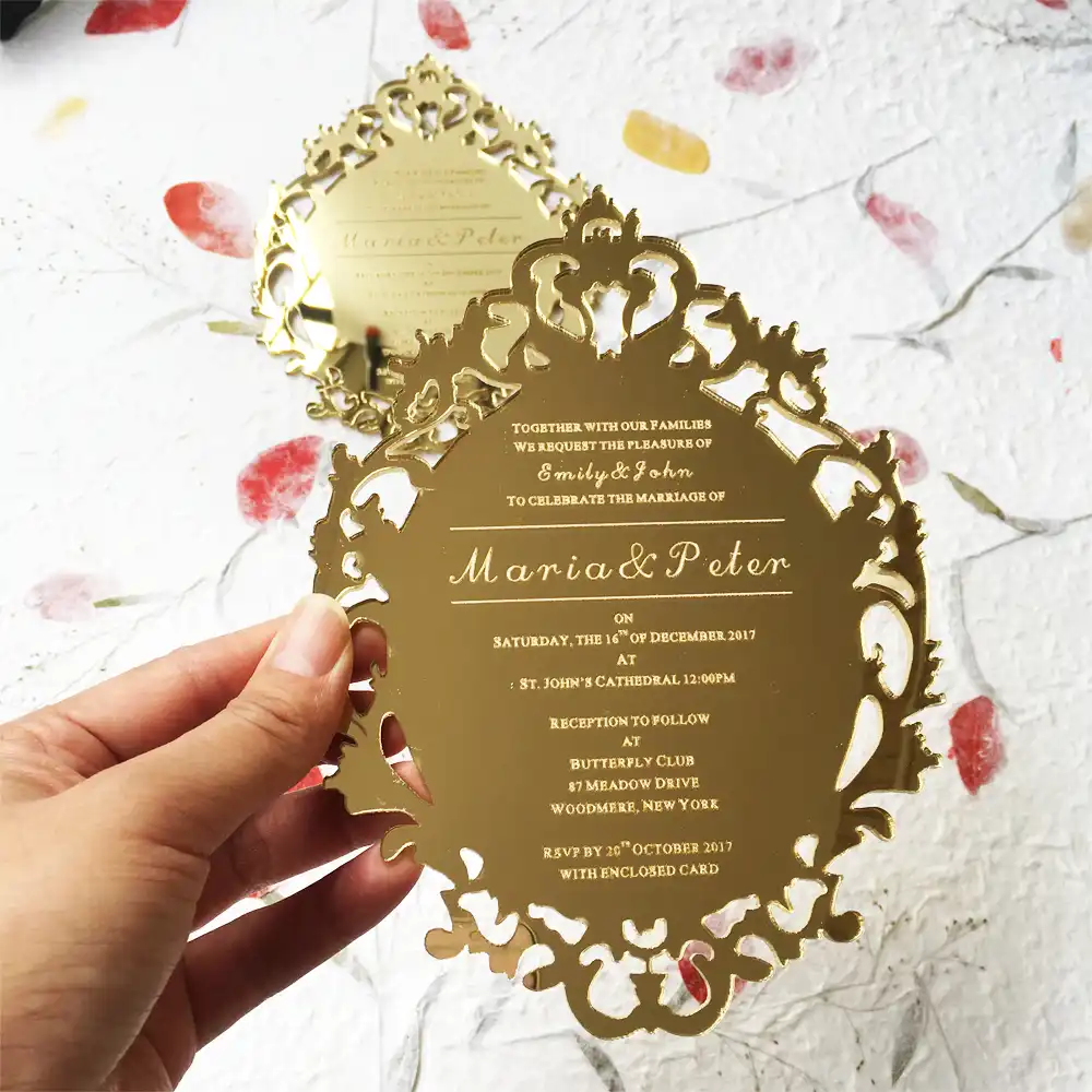Customized 5x7inch Laser Engraved Letters Vintage Hollow Style