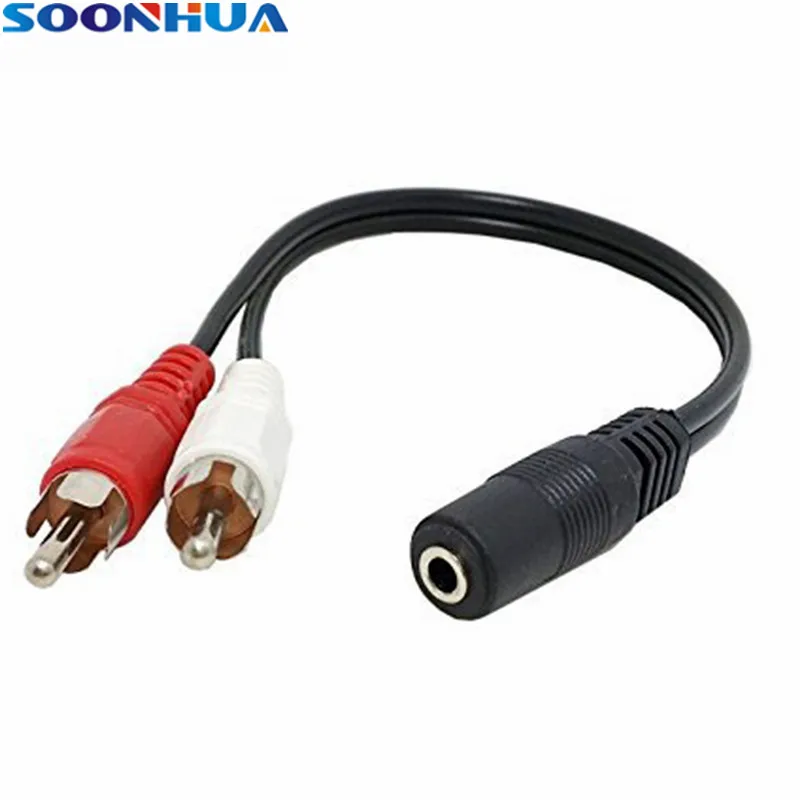 SOONHUA High Durability PVC Copper 3.5mm Stereo Audio Female to 2 RCA Male Music Stereo Audio Y Fast Transmission Splitter Cable
SOONHUA High Durability PVC Copper 3.5mm Stereo Audio Female to 2 RCA Male Music Stereo Audio Y Fast Transmission Splitter Cable