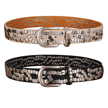 6PCS / LOT SINGYOU Metal Punk Belt for Women Wide Cowhide Rivet Strap Hip Hop Rock Cinto Men Ceinture Black
6PCS / LOT SINGYOU Metal Punk Belt for Women Wide Cowhide Rivet Strap Hip Hop Rock Cinto Men Ceinture Black