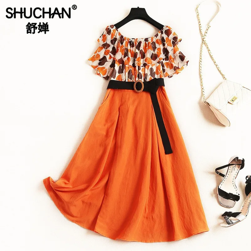 Shuchan Beach Style 53% Linen Summer Dress Slash Neck Print Butterfly Sleeve Knee-Length Summer Sundresses and Dresses 2019 F039
Shuchan Beach Style 53% Linen Summer Dress Slash Neck Print Butterfly Sleeve Knee-Length Summer Sundresses and Dresses 2019 F039