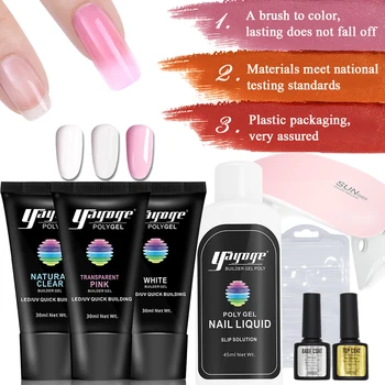 Yayoge Poly Gel Set Quick Building UV Gel Varnish Nail Plish Led Lamp For Nails Art Hard Jelly Long Lasting Poly nail gel Kit
Yayoge Poly Gel Set Quick Building UV Gel Varnish Nail Plish Led Lamp For Nails Art Hard Jelly Long Lasting Poly nail gel Kit